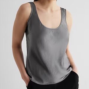 Satin Scoop Neck Tank